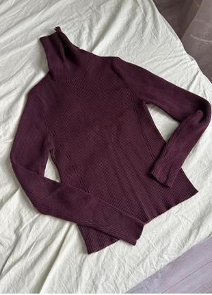 Водолазка гольф zara, гольф марсала, гольф бордовий, кофта zara, водолазка в рубчик