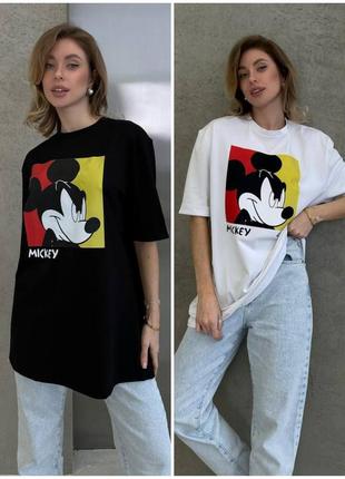 Стильна подовжена футболка oversize, супер якості туніка