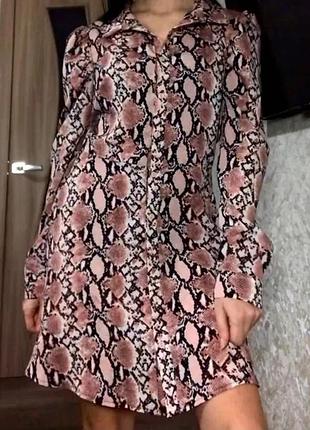 🥰платье в змеиный принт missguided