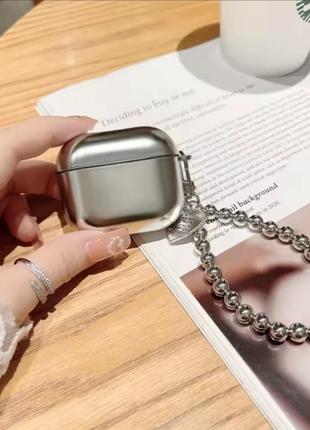 Чехол 💛💛💛  зеркальный силиконовый для наушников airpods 3 pro чехол для наушников с брелком