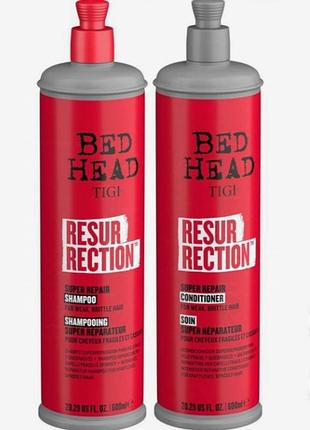Набір для волосся шампунь кондиціонер tigi reurrection tweens 2x600ml set