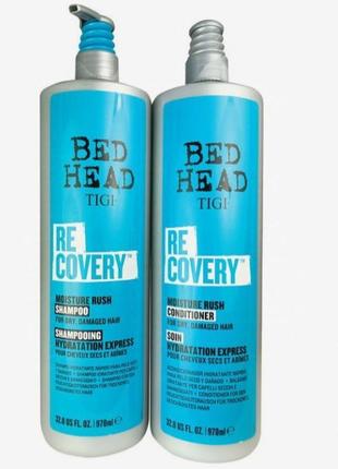 Набір для сухого й пошкодженого волосся tigi bed head recovery moisture rush 970ml.