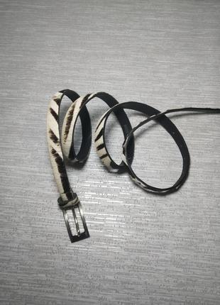 Шкіряний ремінь accessorize ремінь з шкіри зебри хутряний ремінь пояс шкіряний