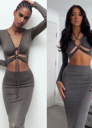Топ з декольте zara2 фото