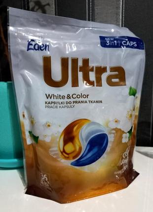 (36шт) капсулы для стирки белого и цветного белья ultra gold &jasmin