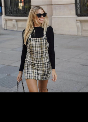 Платье zara в клетку