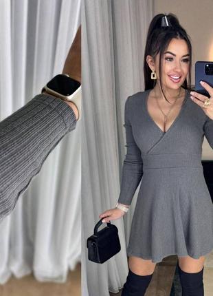 Стильное теплое платье