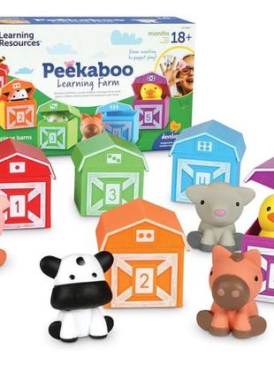 Развивающая игра кто спрятался на ферме? learning resources