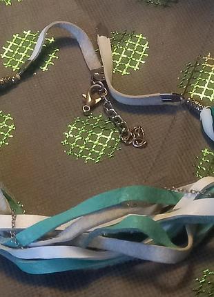 Оригинальное ожерелье из натуральной кожи. украины.