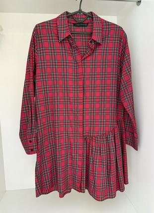 Платье в клетку zara xxs