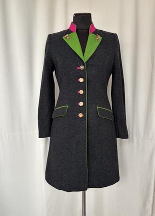 Вінтаж баварський альпійський жакет сюртук подовжений вовна