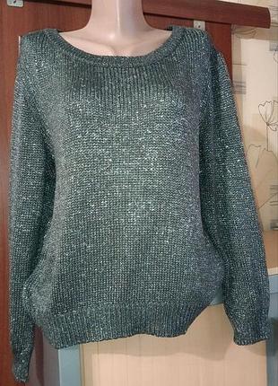 Джемпер с напылением, размер м - 14 - 42