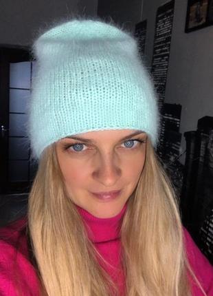 Шапка 👒 ніжна мʼята