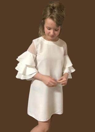 Нарядное детское платье с воланами