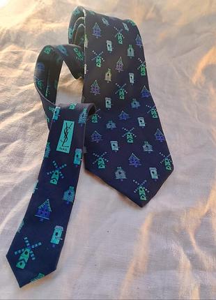 Винтаж эксклюзивный шелковый галстук