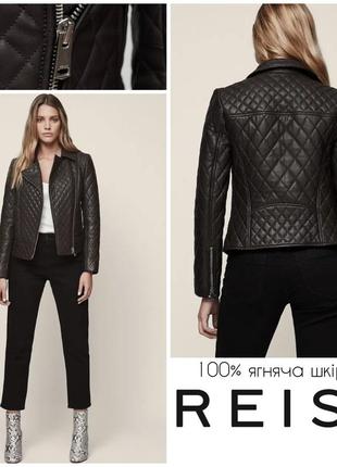 Reiss стеганая кожаная байкерская куртка косуха amie