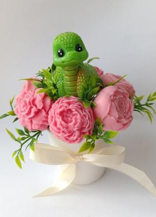 Букет з мила. подарунок на святого валентина. мило ручної роботи