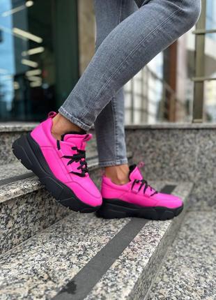Кросівки  фуксія модель 7️⃣0️⃣0️⃣ натуральна шкіра зима демі літо