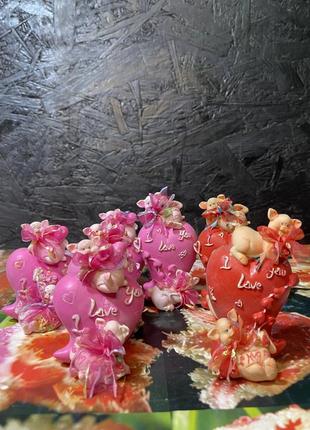 Сердечко з свинками , романтичний подарунок