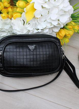 Женская стильная и качественная сумка из эко кожи черная