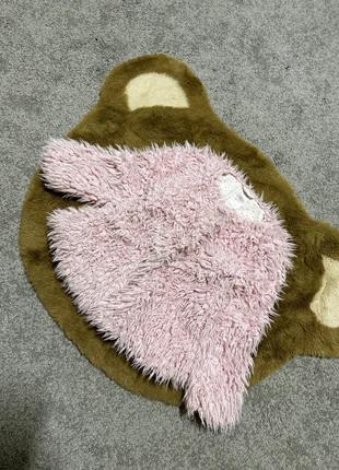 Пухнаста рожева шубка кофта кардиган лама