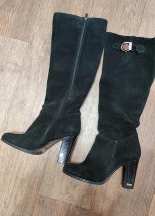 Замшеві утеплені сапоги