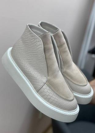 Ботинки vision натуральная замша и кожа зима деми