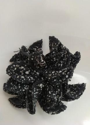 Брошь цветок из твида