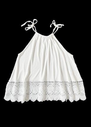 Красивый летний топ boohoo  с кружевом, xl