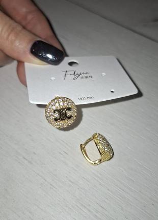 Стильні сережки  celine