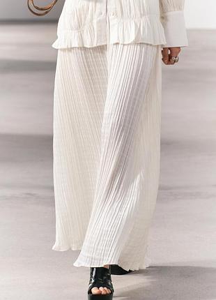Новая длинная плиссированная юбка zara