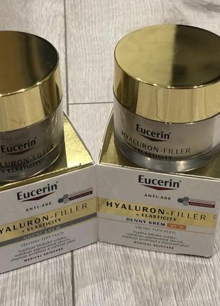 Набор дневной и ночной крем для лица крем для лица eucerin (юцерин) hyaluron-filler+elasticity (гиалурон филлер+эластисити)