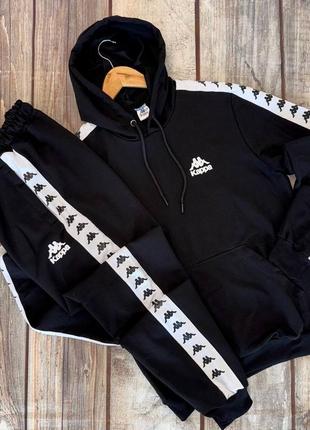 Чорний спортивний костюм kappa💣💣💣