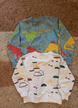 Котонові реглани, виробництво турція, стан нових 104-110. ціна за 2 шт