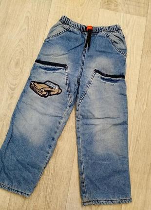 Детские джинсы на флисе