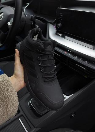 ❄️зимние мужские ботинки adidas ax4 climaproof черные (нубук)❄️