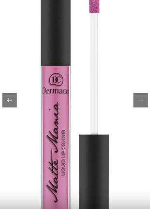 Жидкая матовая губная помада dermacol matte mania