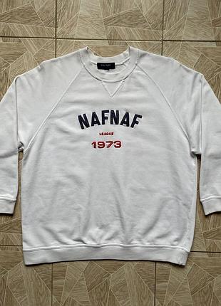 Свитшот rare designer luxury vintage woman’s naf naf big league logo sweatshirt 12 white