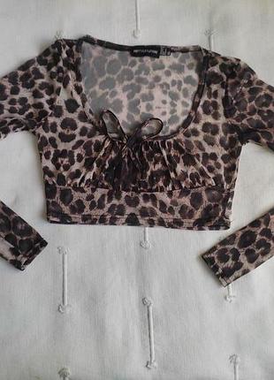 Кроп топ стрейч pretty little thing розмір s, m