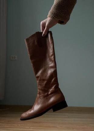 Высокие демисезонные сапоги