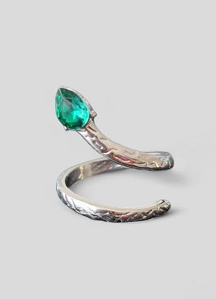 Ніжна каблучка зі змійкою, каблучка "змійка", кільце змія, колечко гаррі поттер, прикраса, срібло