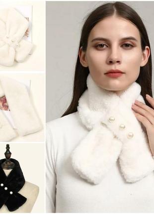 Теплый шарф, воротник, искусственный кролик