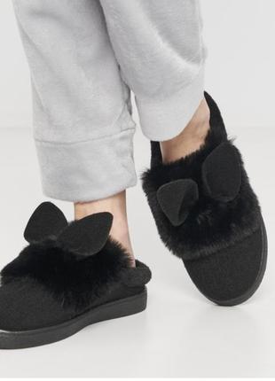 Женские домашние тапочки с закрытым носком progress 41 - 27 см черные