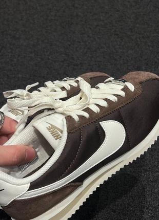 Кожаные кроссовки nike corteiz унисекс
