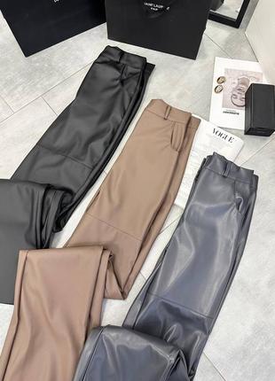 Кожаные брюки на флисе с идеальной посадкой