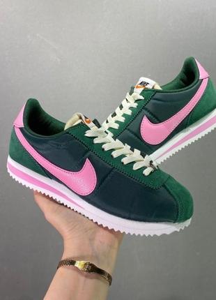 Кожаные кроссовки nike corteiz унисекс