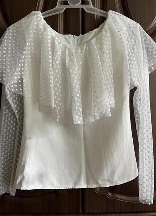 Женская блуза с фатиновым верхом