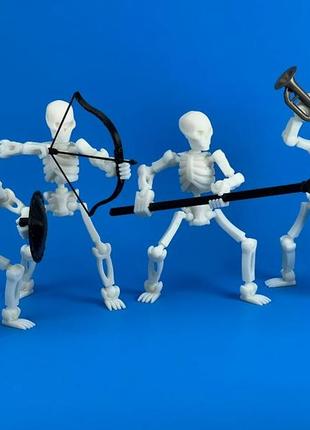 Набір фігурок dummy 13 mini minecraft рухомий робот 4 шт та великий набір аксесуарів