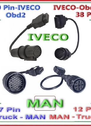 Переходник для грузовика iveco man renault scannia volvo и knorr obd2