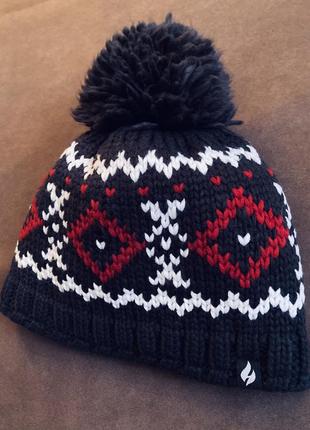 Heat holders теплая шапка с помпоном на меху one size